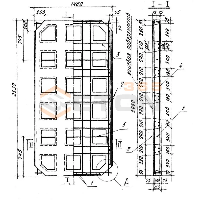 Плиты крепления Серия 3.820-15 ПКД 30-15 г