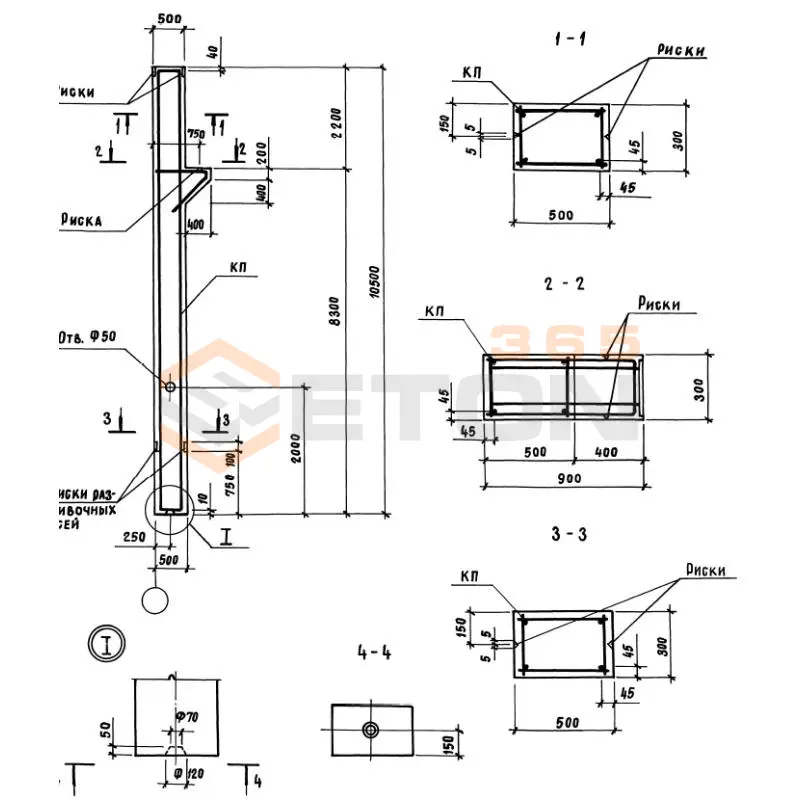 Колонны Серия 1.424.1-13 КР 96-2
