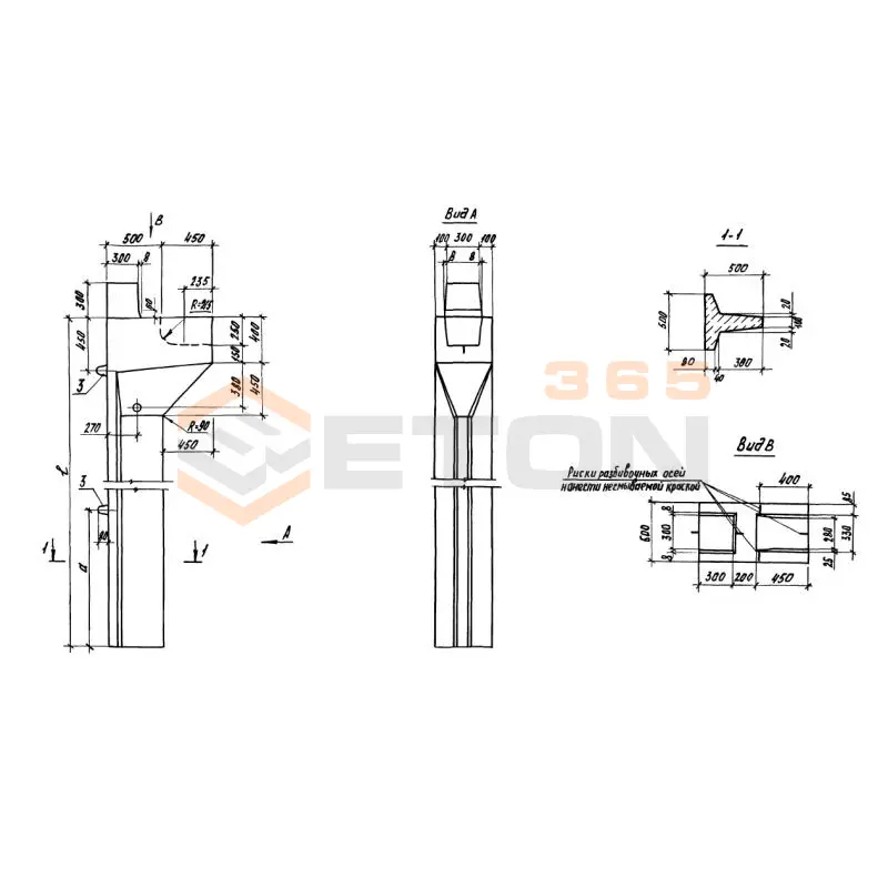 Сваи таврового сечения Серия 1.811.1-3 СТ 40-5-2 АIII (1.811.1-3)