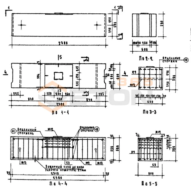 Блоки подколонные стеновые Серия ИИ 03-02 СПМ 6