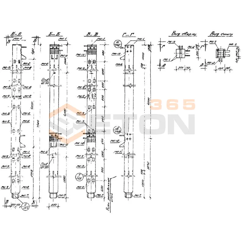 Колонны Серия ИИС 04-2 СКН 3-20-75-3 а (ИИС 04-2)