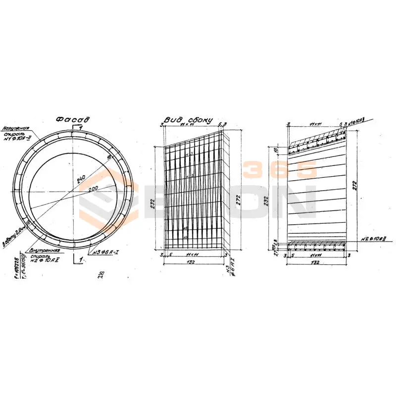 Звенья оголовков конические серия 3.501.1-144 ( Серия 3.501-59, шифр 1484 ) Блок 76