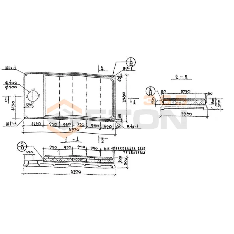 Плиты покрытия комплексные Шифр 912 КПВ 7-3 АIIIв Т П150 (Шифр 912)