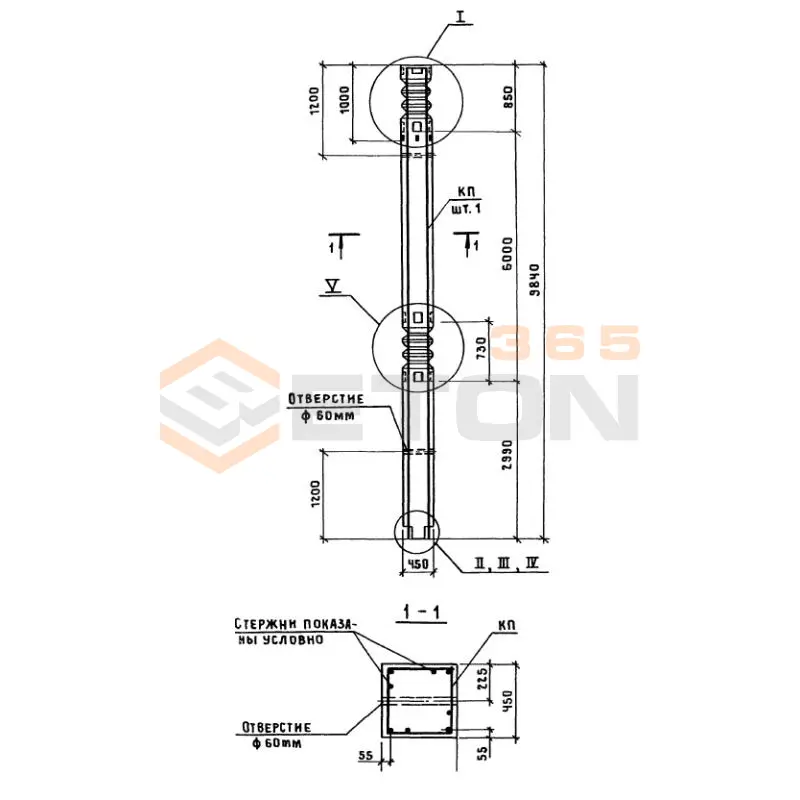 Колонны Серия 1.420.1-24с К 9-10 с (1.420.1-24с)
