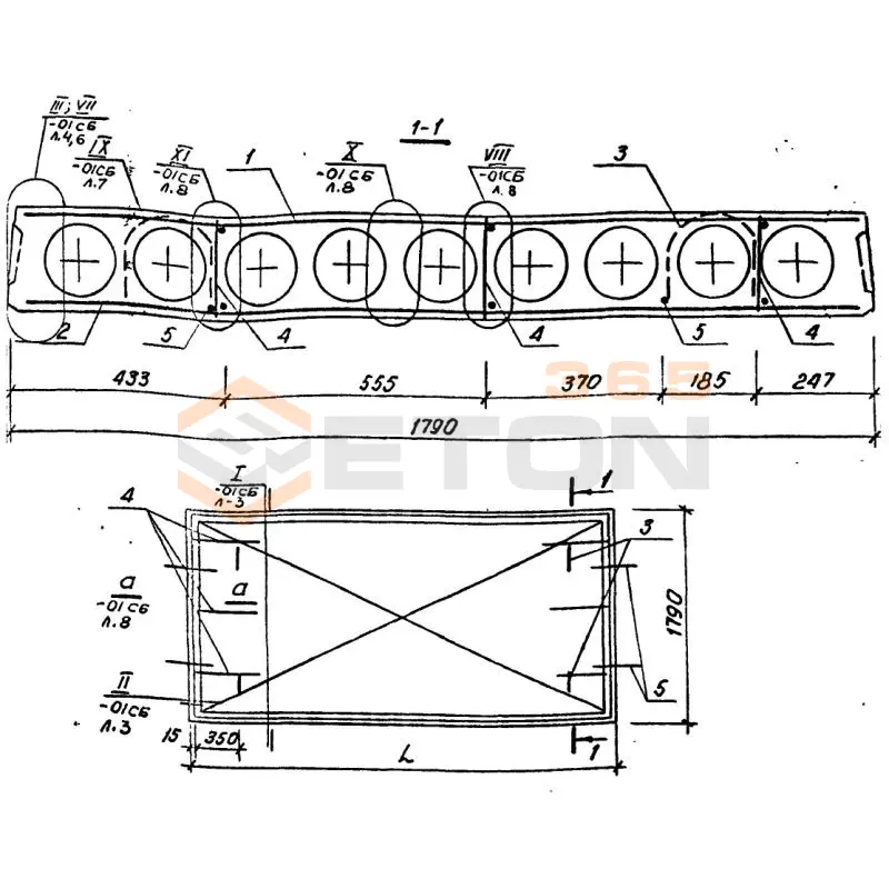 Плиты многопустотные Серия 1.141.1-23с ПК 4,5-36-18 с7а (1.141.1-23с)