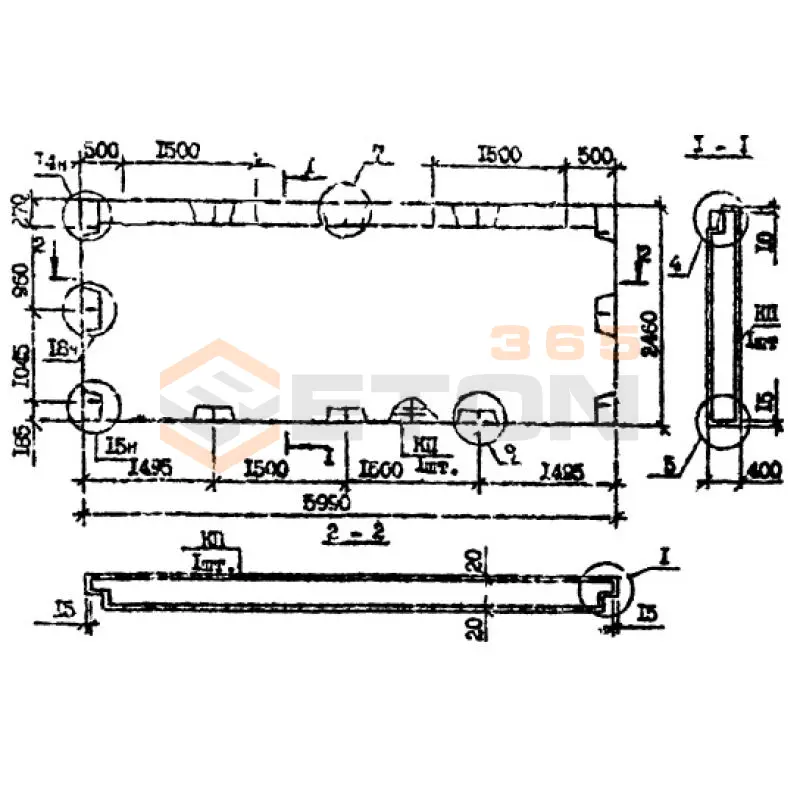 Панели наружных стен Серия 1.090.1-7с ПС 60-25-4 пс (1.090.1-7с)