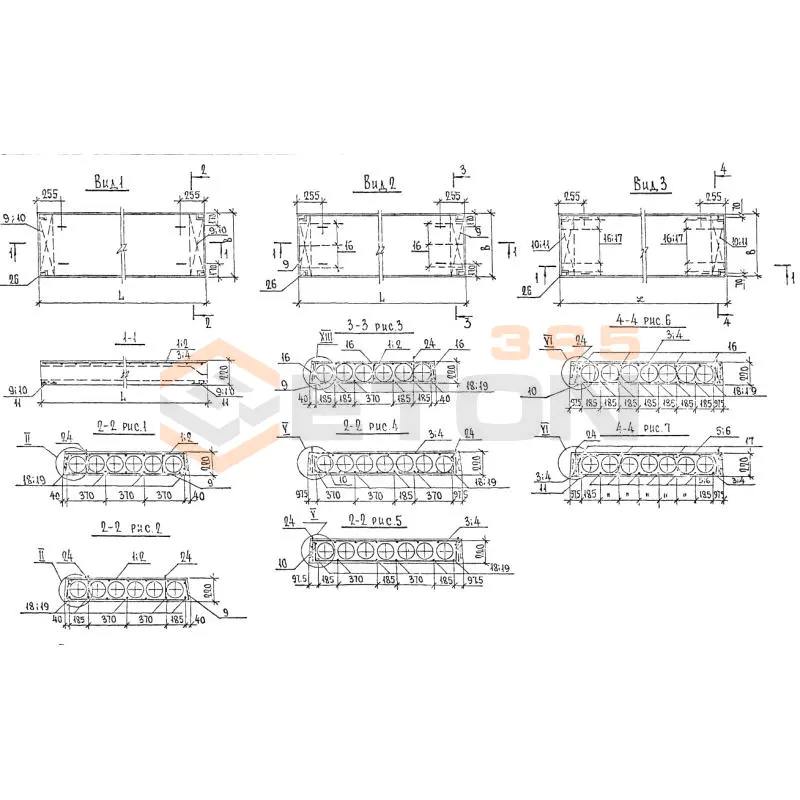 Панели перекрытий многопустотные Серия 1.202.1-2 ПК 58-30-4,5 АтVт