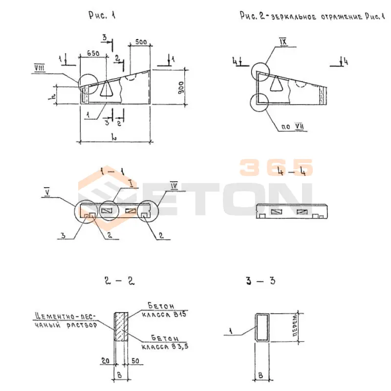 Панели стеновые двухслойные Серия 1.832.1-18.93 ПСД 15-9-25 ул