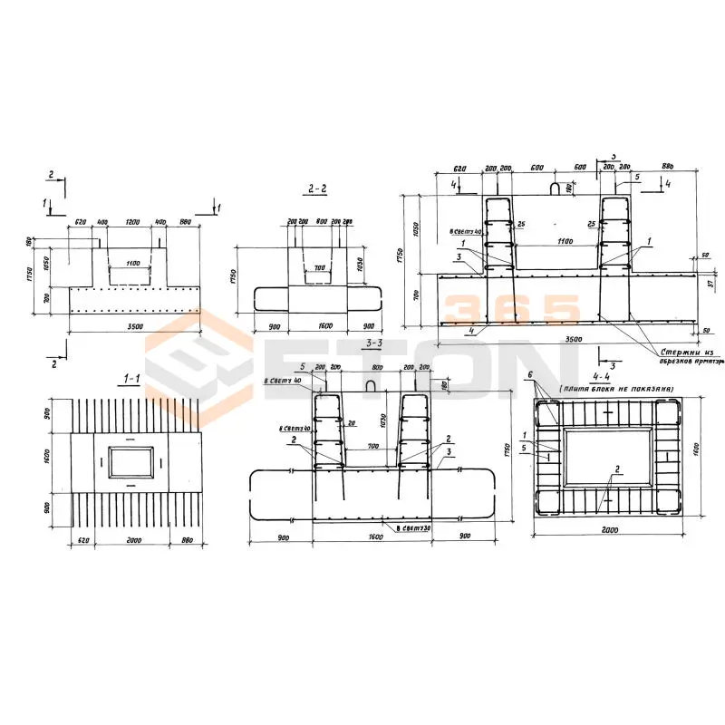 Блоки фундамента Серия 3.503.1-90 ФЭ 350-74-7