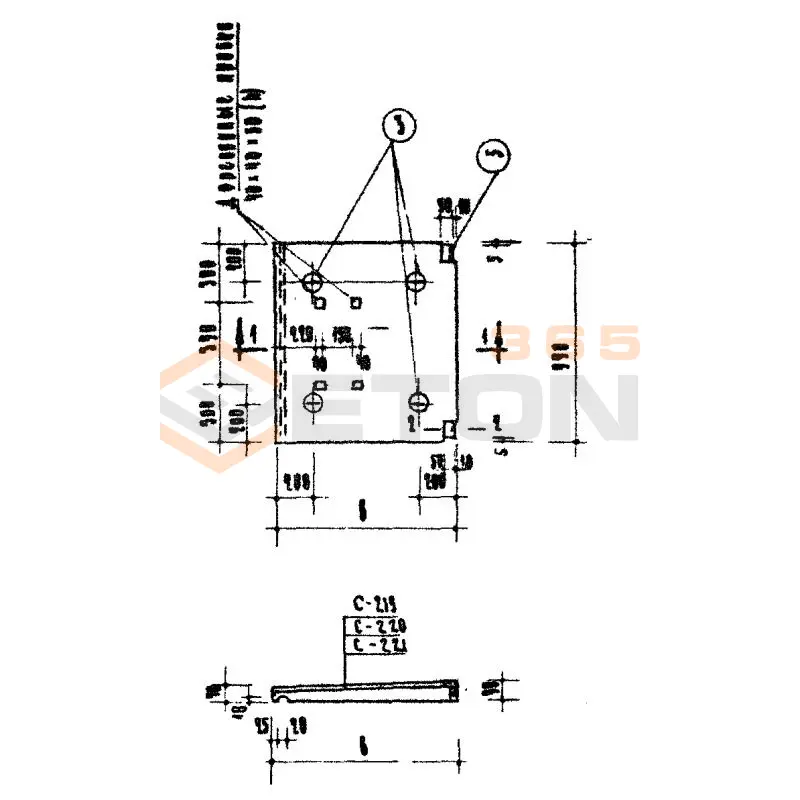Плиты карнизные Серия ИИ 03-02 Альбом 18-64 КР 10-9