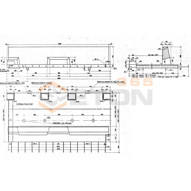 Блоки тротуарные Серия 3.503-12 ТК 1-1,5 мт