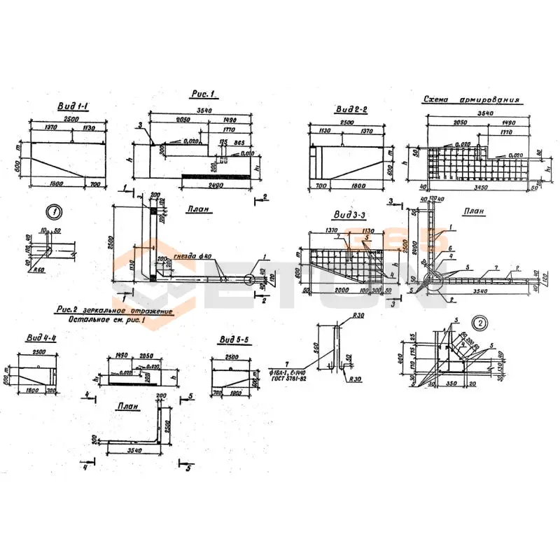 Блоки шкафных стенок Серия 3.503.1-79 БШ 35-2-4