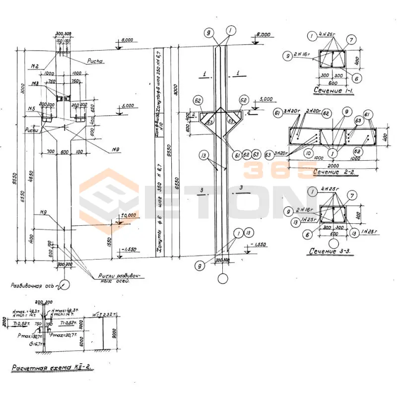 Колонны Серия КЭ 01-06 К II-2 а (КЭ 01-06)