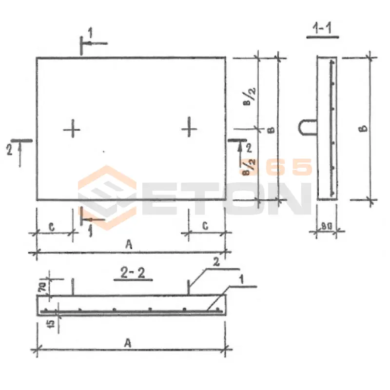 Плиты плоские Серия 1.243.1-4 ПТ 8-8-6