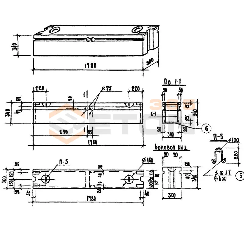 Блоки внутренних стен Серия 1.134-1 ВБ 18-3-3 (1.134-1)