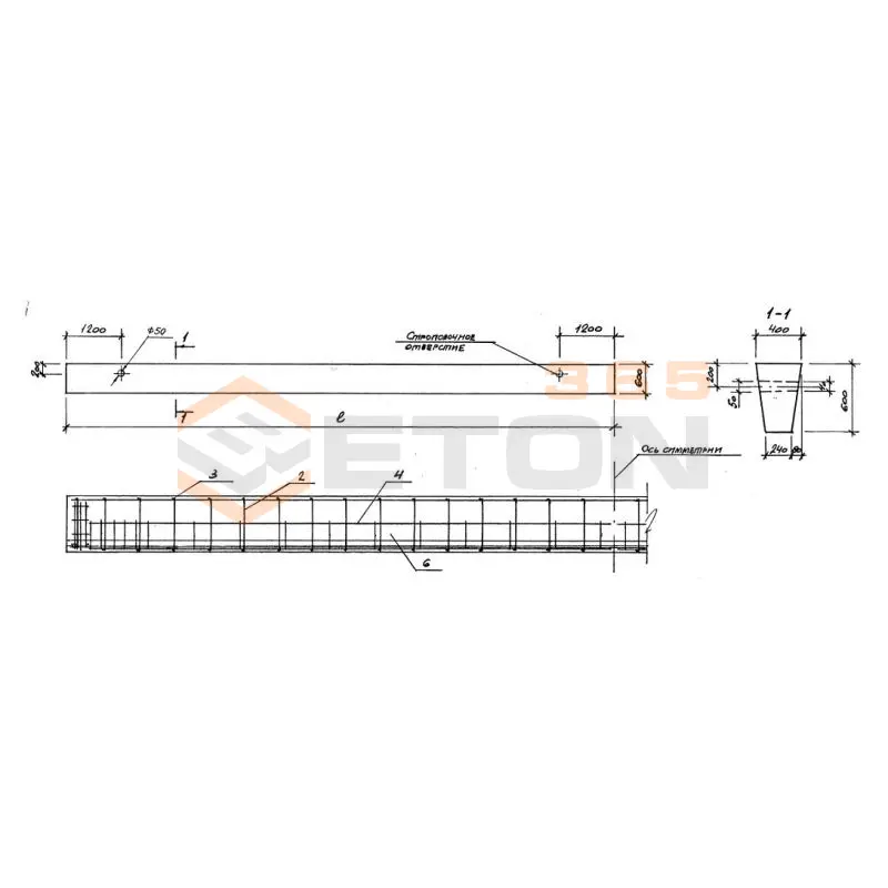 Балки фундаментные ГОСТ 28737-90 6БФ 103 (ГОСТ 28737-90)