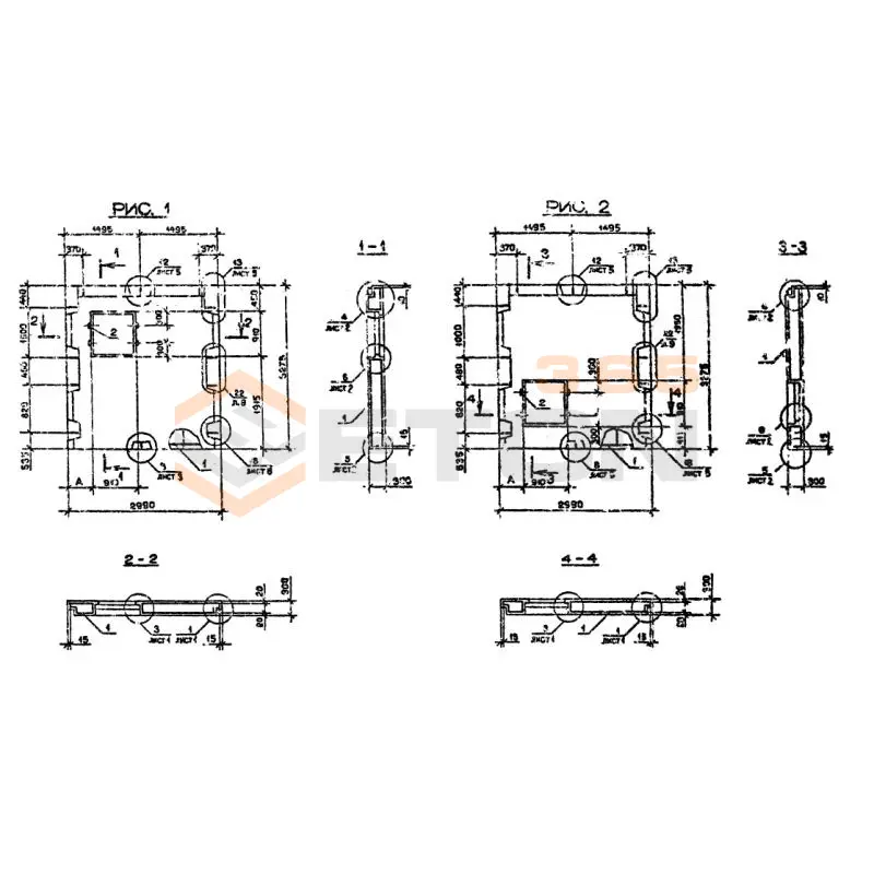 Панели наружных стен Серия 1.090.1-2с 8ПСЛ 30-33-3-2 пс (1.090.1-2с)