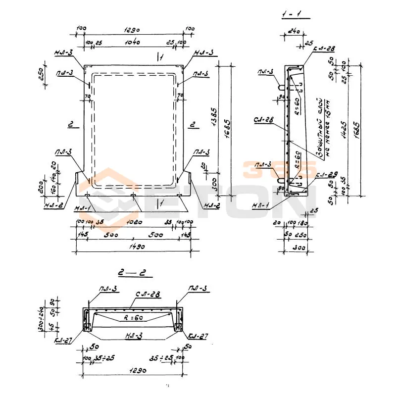 Лестничные площадки Серия ИИ 04-7 СЛП 15-17