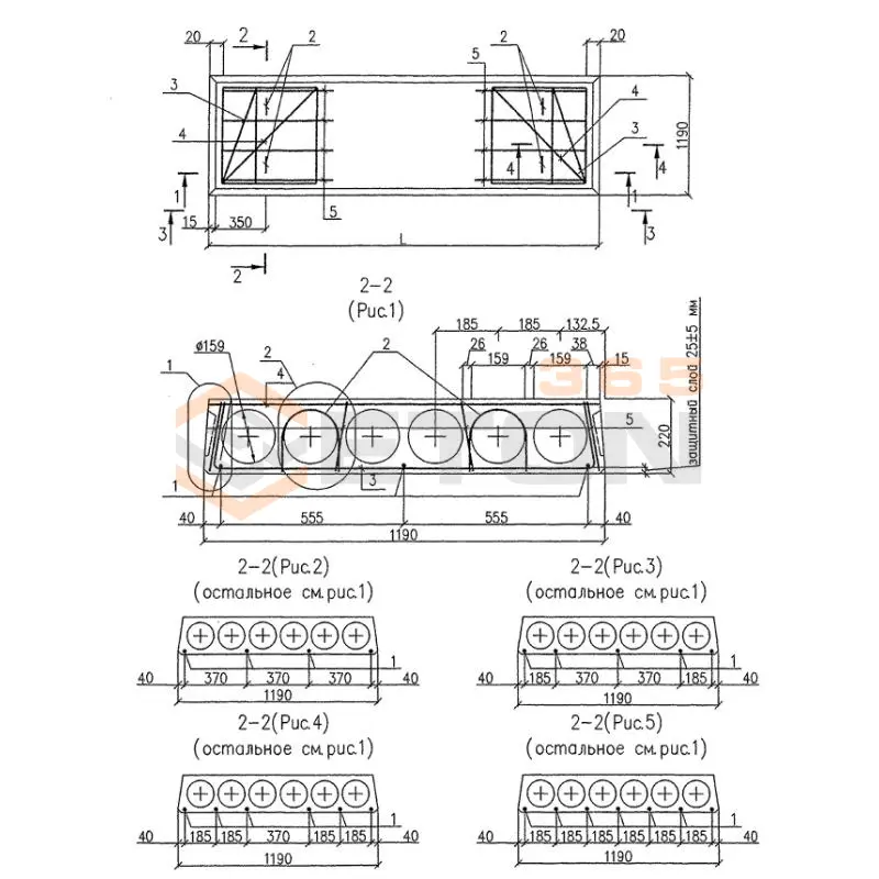 Плиты перекрытий многопустотные Серия Б1.041.1-3.08 ПТМ 66-12-22-8,0 S800