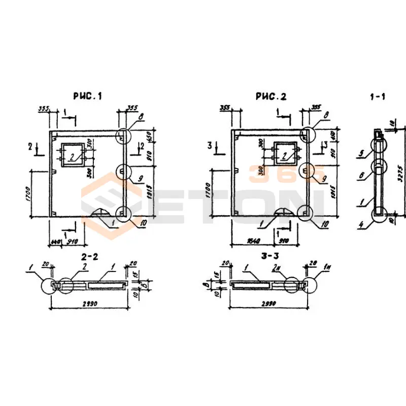 Панели наружных стен однослойные Серия 1.090.1-3пв 6ПСЛ 30-33-4,0-2 п пв (1.090.1-3 пв)