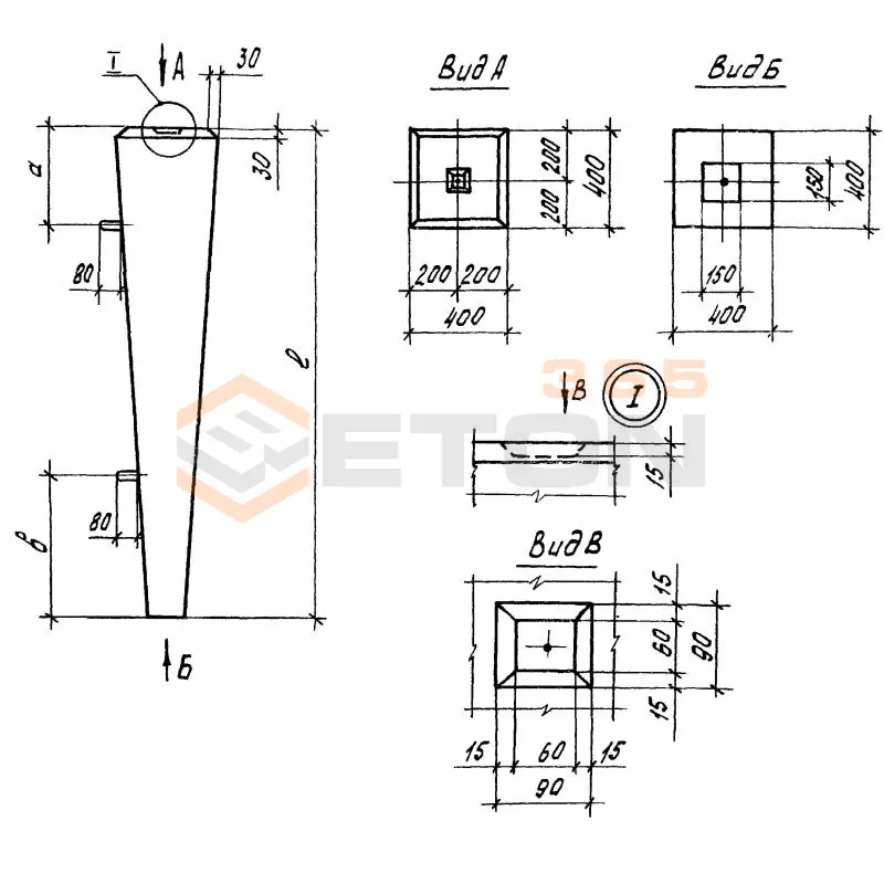 Сваи забивные Серия 1.811.1-5 СПР 2