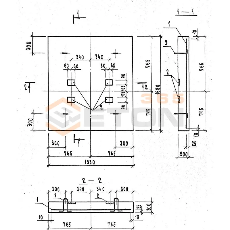 Плита приямка Серия 1.189.1-8 ПП 17-15-32