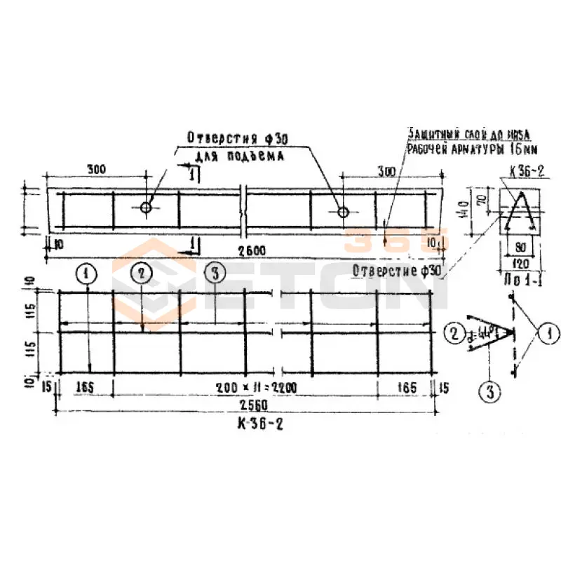 Перемычки Серия ИИ 03-02 Альбом 16б ч2 Б 26 г