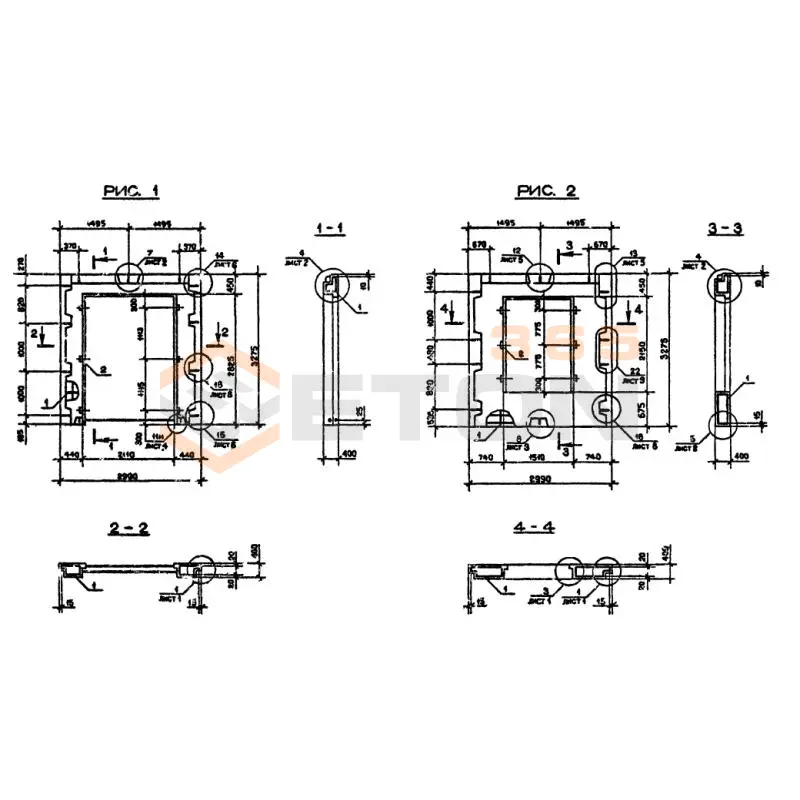 Панели наружных стен Серия 1.090.1-2с ПСД 30-33-4-2 пс (1.090.1-2с)