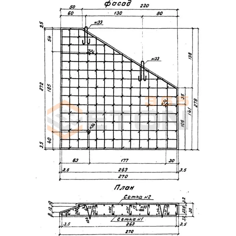 Откосные стенки серия 3.501.1-144 ( Серия 3.501-59, шифр 1484 ) БЛ 40