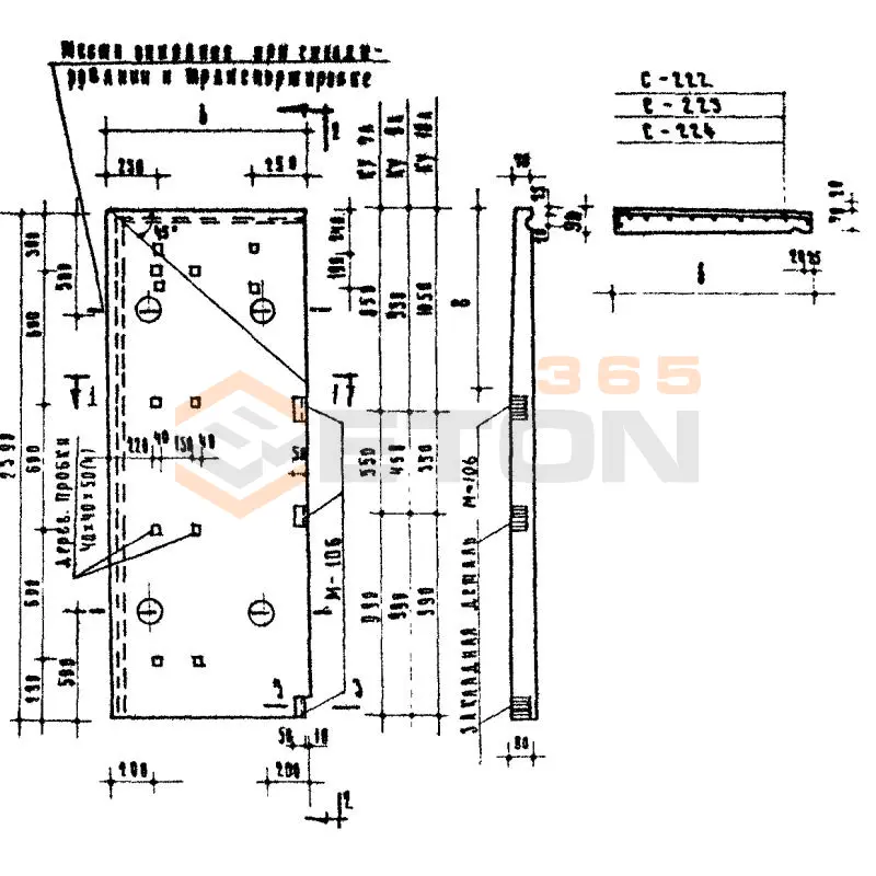 Плиты карнизные Серия ИИ 03-02 Альбом 18-64 КУ 10 л
