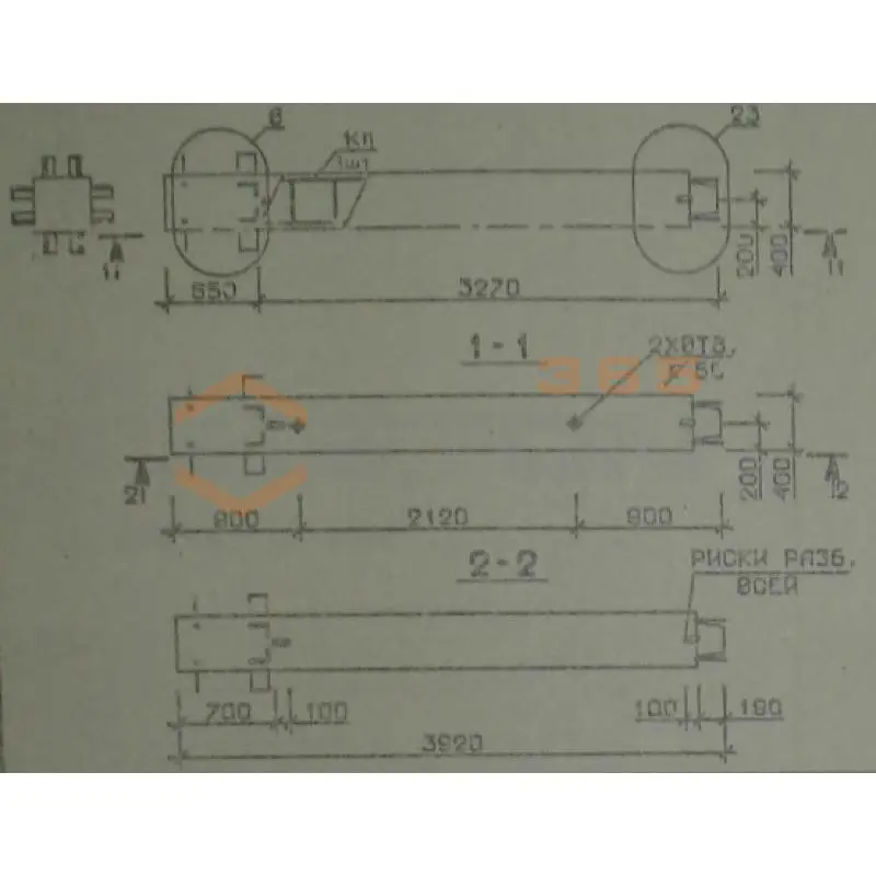 Колонны сечением 400х400 мм для зданий с высотами этажей 4,8 и 4,8 (6,0) м Серия 1.020.1-2с/89 2КВ 48-39-13