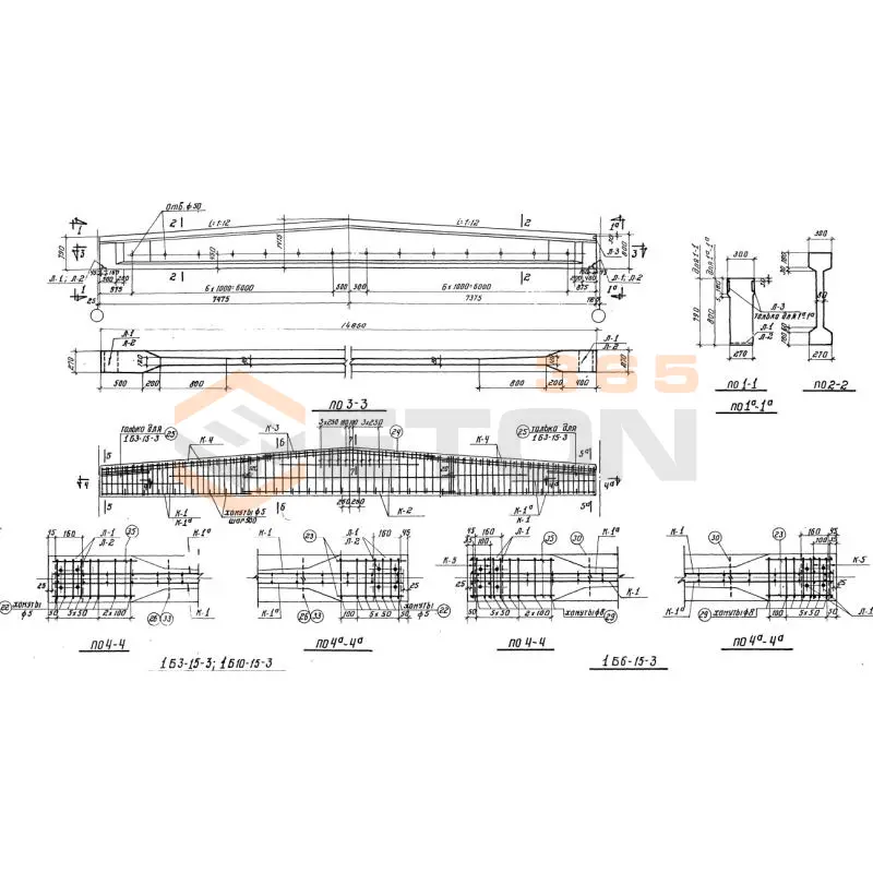 Балки Серия ПК 01-06 1Б 3-15-3