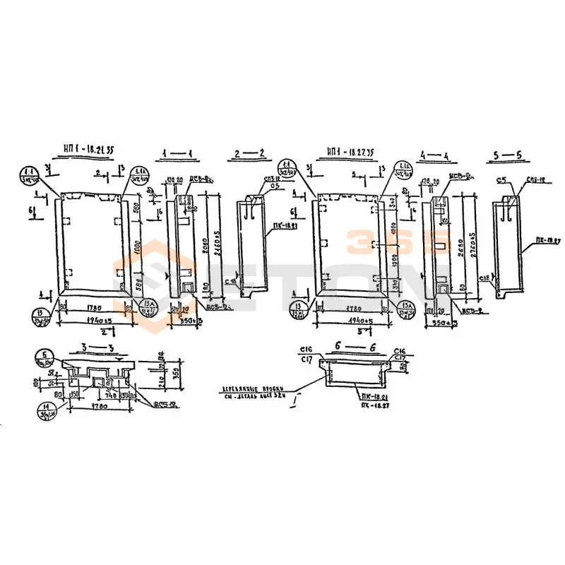 Панели наружных стен Серия 1.232 КЛ-2 НП 1-18-27-35 (1.232 КЛ-2)