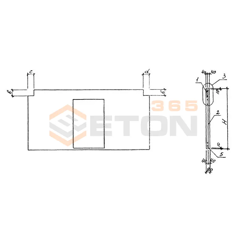 Панели перегородок железобетонные для зданий промышленных и сельскохозяйственных предприятий Серия 1.030.9-2 ПГ 58-30-1 т д