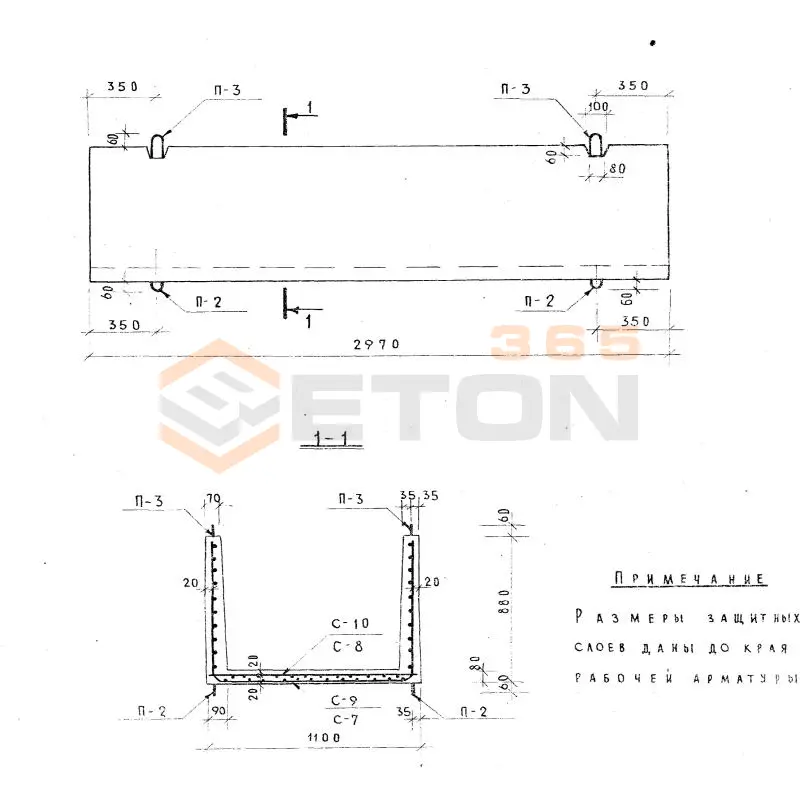Лотки Серия 1.219-2 Л 12,5-30-11-9