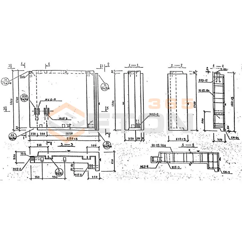 Панели наружных стен Серия 1.232 КЛ-2 НР 3-22-18-35 п (1.232 КЛ-2)