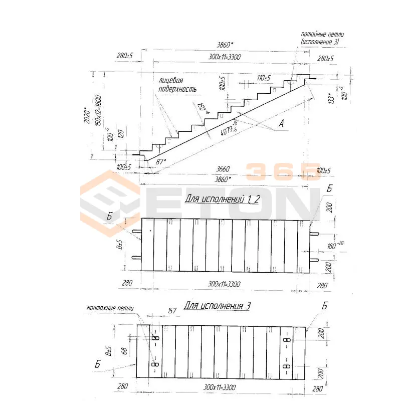 Лестничные марши Метро ЛМ 37-10-18