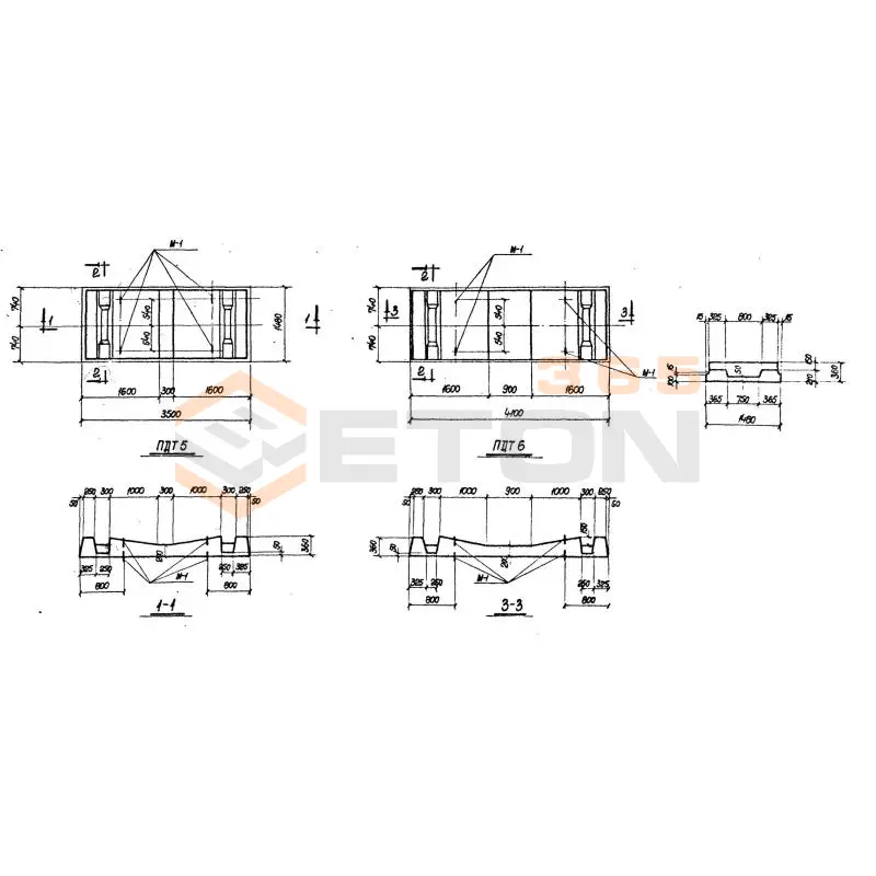 Плиты днища серия ИС 01-05 ( НК 029-23:39 ) ПДТ 6-1