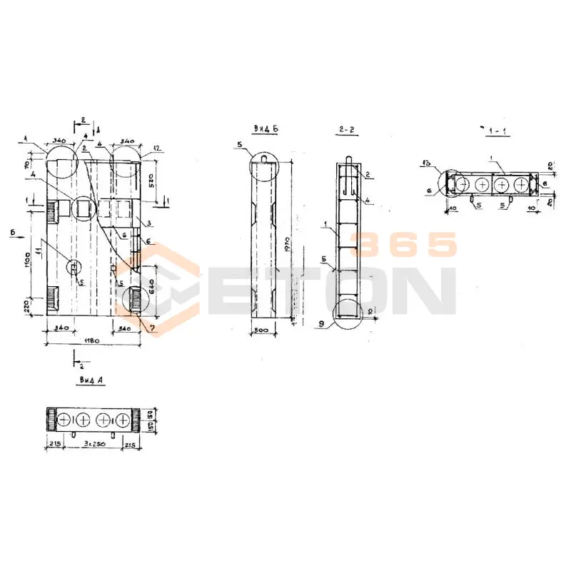 Вентблоки-диафрагмы жесткости Серия 1.034.1-1/90 ВД 20-12-30