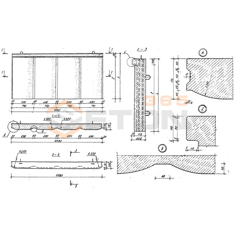 Панели стеновые ТПР 320-069.86 ПС 30-9-1 (ТПР 320-069.86)