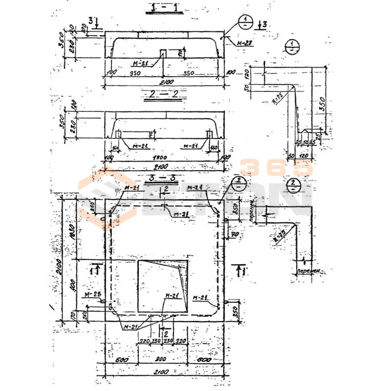 Блоки камер Серия 3.903 КЛ-13 ВБК 1,8-1 (900х900)