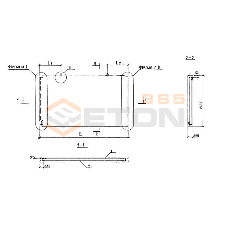 Панели стеновые Серия 1.131.1-23 ПСВ 35-27-16-150 т-1,1