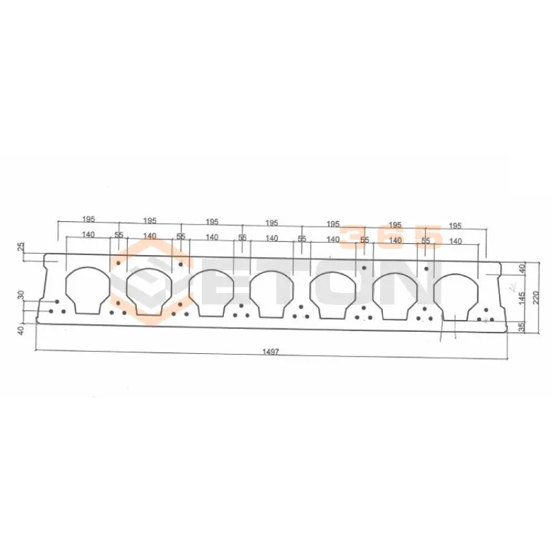 Плиты перекрытия многопустотные ПБ Шифр 0-453-04 ПБ 2-30-15-9 к7т