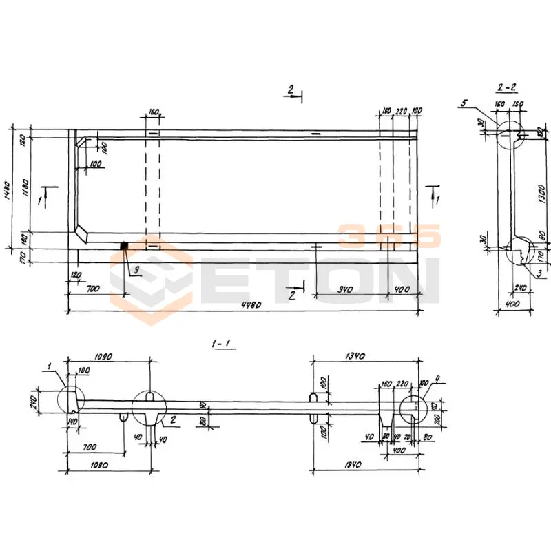 Панели кровельные Серия 1.100.1-7 ПК 45-15-14 АIV к