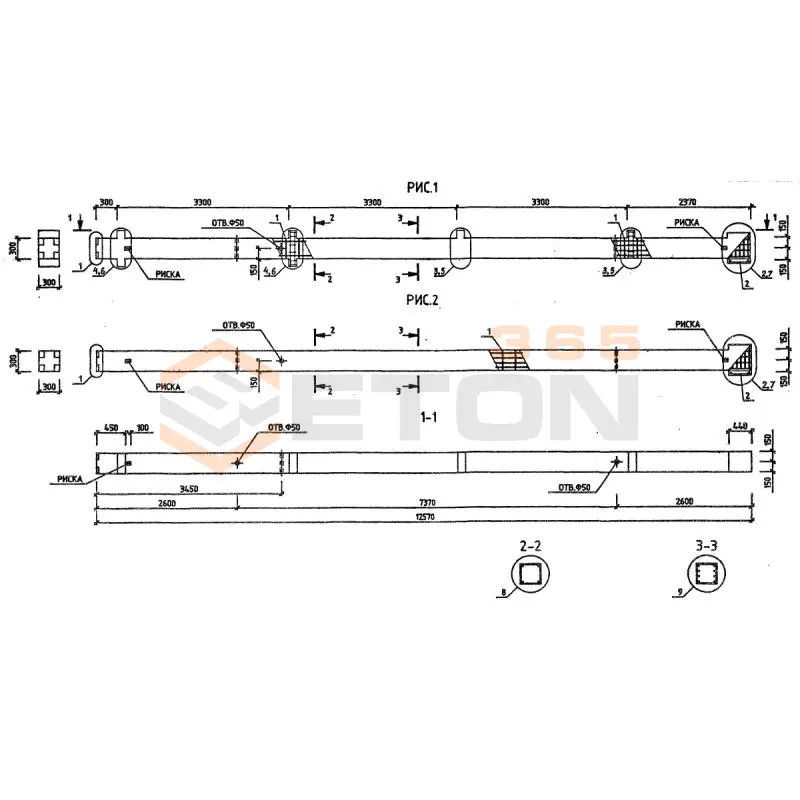 Колонны Серия 1.220.1-3м КДМ4Т 3-33-40,6 (1.220.1-3м)