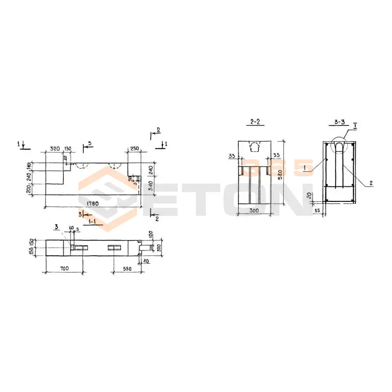 Блоки внутренних стен Серия 1.134.1-13 БВП 18-6-30-75 п