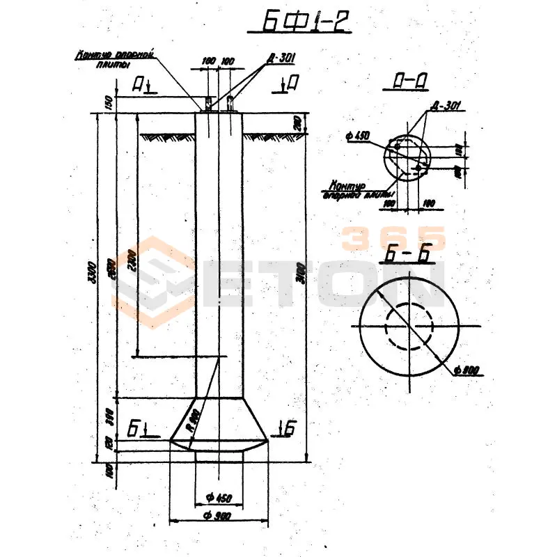 Фундаменты Серия 3.407-123 БФ 1-2