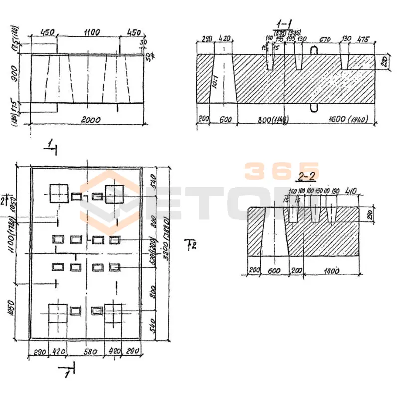 Насадки для устоев и промежуточных опор Серия 3.501.1-150 1Н
