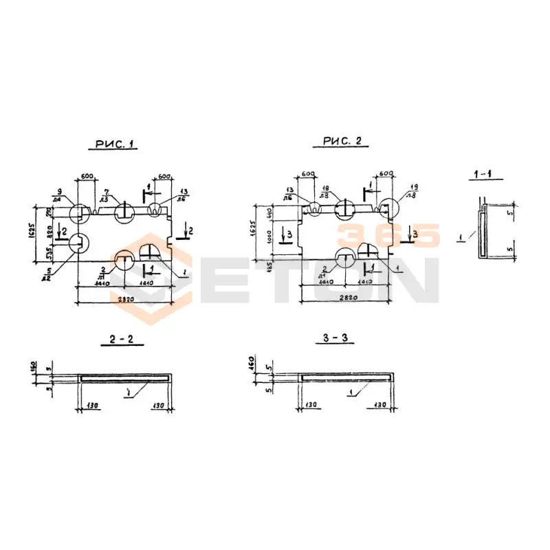 Панели внутренних стен Серия 1.090.1-2с ПВ 28-16-1 тс (1.090.1-2с)