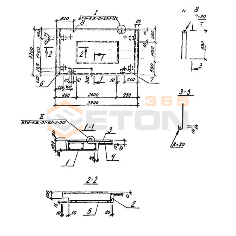Панели стеновые Серия ВТИ-КЖ 01-83 ПС 1 а (ВТИ-КЖ 01-83)